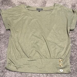 Luxology Women's Olive Short Sleeve Top